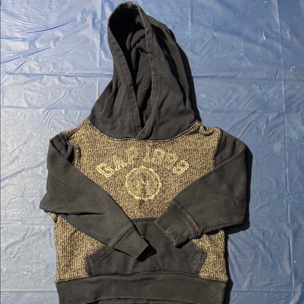 GAP Black and Gold Knit Hoodie